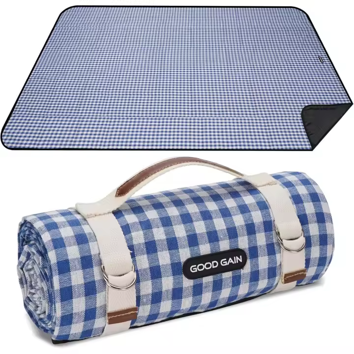 Mantas de picnics para Exterior, extragrandes, impermeables, Con Correa de Transporte, lavables a Máquina, Con respaldo a prueba de Arena para Parques, céped, campamentos, caminatas y conciertos (Gris Graphite) - 1