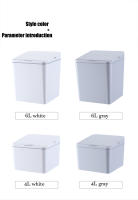 Papelera De Escritorio Mini Sensor 4/6L Cubierta Pequeña Para Baño Estilo Toque Material Plástico Forma Rectangular - details 17