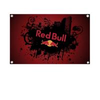 Bandera De Fiyera Roja De Racing Bull 1PC Poliéster Exterior Decoración De Habitación Estética Con Cuatro Agujeros Para Uso Publicitario - details 6