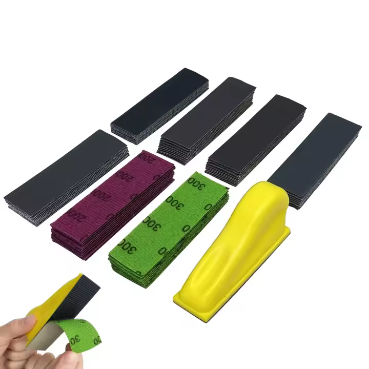 Kit De Linterna De Arena 3.5”x 1” Con Bloque De Fricción Y Loop 71 Piezas Assorted Grits Para Pulido Silicon Carbide Compatible Con Madera - 1