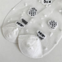 Calcetines De Verano Para Mujer Delgados Y Translúcidos Con Dibujos De Oso De Dibujos Animados Casual Y Trendy Kawaii Calcetines Largos Respirables Para Damas - details 13