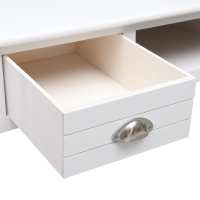 vidaXL Escritorio de madera maciza de Paulownia blanco 108x45x76 cm - details 4