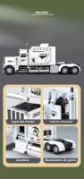 Camión Peterbilt 389 1/24 Escala Juguetes De Metal Con Sonido Y Luz Modelo De Coche Eléctrico Regalo Para Niños Colección - details 12