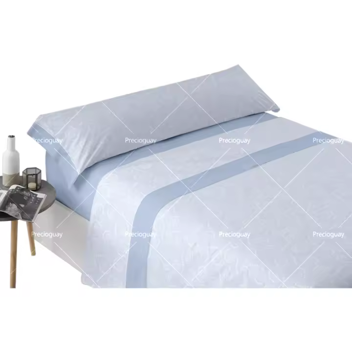 Juego de cama de tres piezas, funda de colchón, textil para el hogar, delicado y suave, agradable para la piel, color sólido, adecuado para sala de estar, dormitorio. - 1