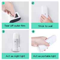 Lámpara Nocturna Sensor De Movimiento USB Recargable LED Portátil Para Habitación De Niños Y Dormitorio Iluminación Dimmable - details 7