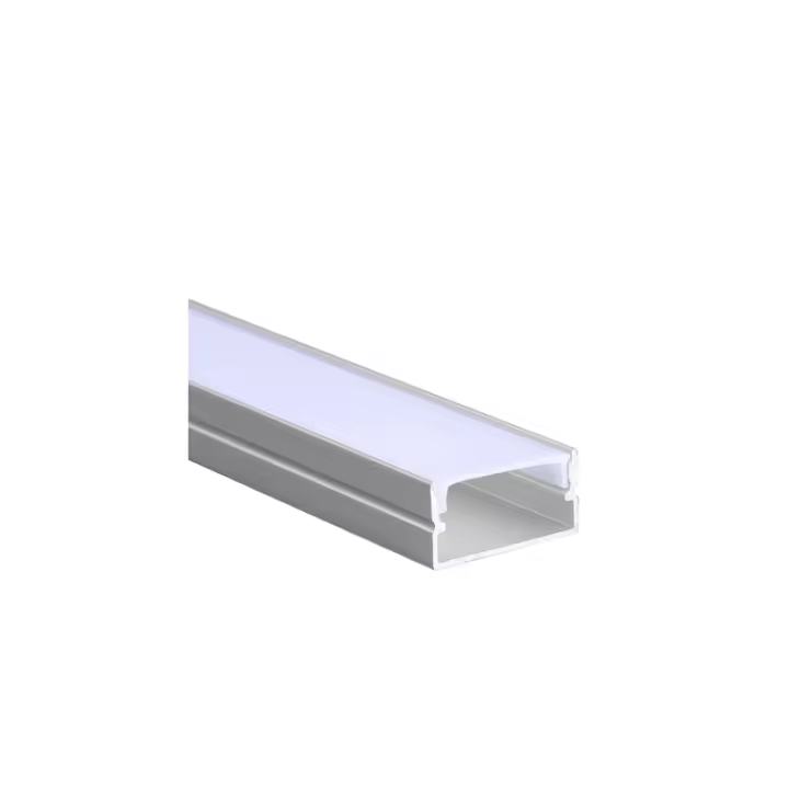 Kit de Perfil Lineal de Aluminio para Tira LED 220V with Cubierta Opaca - 2m, 4 Tapas Y 4 Soports - 1