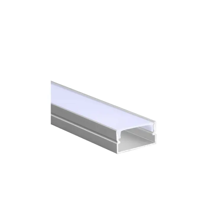 Kit de Perfil Lineal de Aluminio para Tira LED 220V with Cubierta Opaca - 2m, 4 Tapas Y 4 Soports - 1