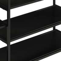 vidaXL Mesa consola madera maciza mango rugosa y hierro 110x30x75 cm Mesa de sofá Mesa de Entrada para Salón Consola de Entrada Mueble Recibidor Mesita Mesa auxiliar Salon - details 3