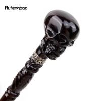 Bastón De Madera Creativo Con Diseño De Calavera De Diablos Negro Para Moda Y Cosplay Decorativo 93cm Con Punta De Goma Para Senderismo - details 7