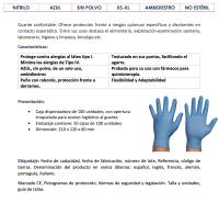 2 CAJAS Guantes Rubberex de Nitrilo Desechables Sin Látex AZUL - TOTAL 200 Pcs 100 Pcs / Caja - details 0