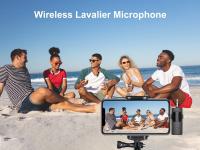 VIKEFON 3 En 1 Microfono Lavalier Inalámbrico Profesional Para iPhone Android Y Cámara Microfono Para iPad Tablet Con Ruido - details 0