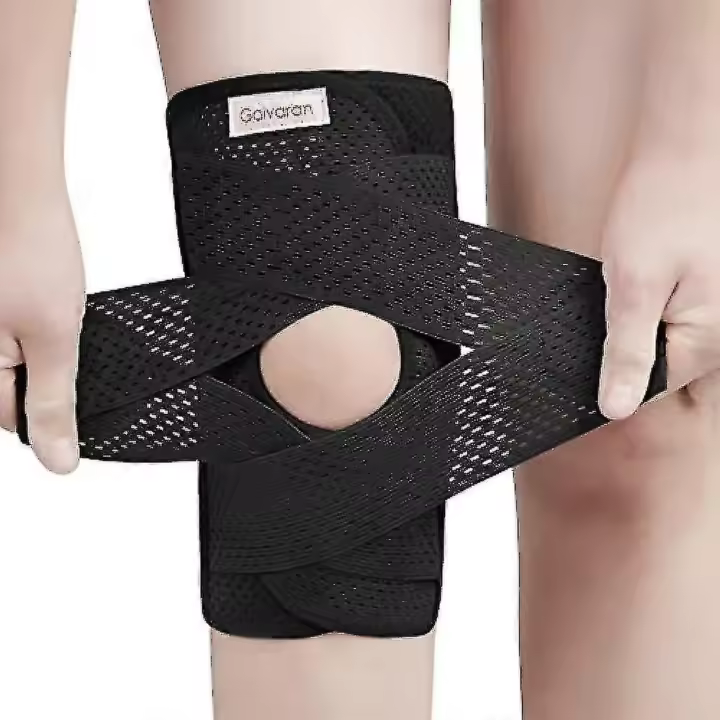 Rodillera con estabilizadores laterales para el dolor de rodilla de desgarro meniscal Acl Mcl artritis lesiones recuperación, soporte de rodilla ajustable transpirable - 1