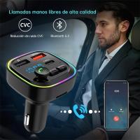 Transmisor FM Bluetooth 5,3, Adaptador inalámbrico Manos Libres para Coche, P4-QC3.0 Carga Rápida Reproductor MP3 Bluetooth inalámbrico, 2 USB + 1 Type C, Llamadas Manos Libres, Soporte USB y Tarjeta TF - details 0