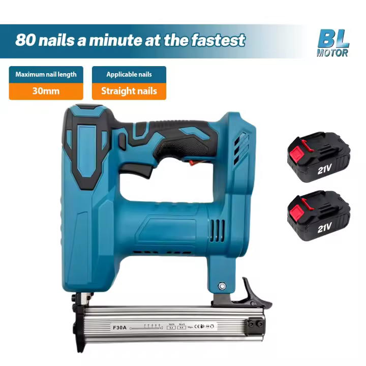 Pistola de clavos eléctrica inalámbrica para carpintería motor sin escobillas, clavadora Universal para clavos rectos, batería Makita de 18V (sin batería) - 1