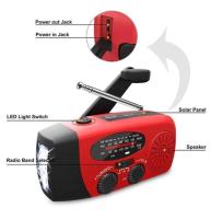 Radio de manivela Negra con Celda solar, Batería interna y externa de 2000 mAh. Radio de Emergencia (apta para uso en exteriores, Cortes de Energía de Emergencia) - details 1