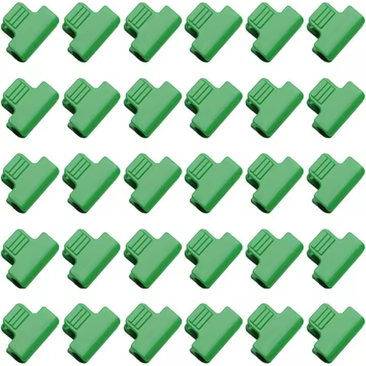30 abrazaderas de invernadero, clips de aro de jardín de 16 mm, clips de plantas, cubierta de fila de película, clips de aro de túnel, marco de sombreado, clip de barra de red - 1