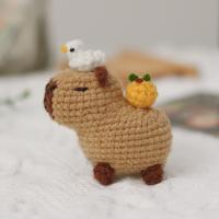 Kit De Tejer Para Principiantes Con Peluche De Capybara Y Guía De Tejer a Mano Conjunto DIY De Conejo De Peluche Herramientas De Tejer Y Hilo Incluidos - details 3