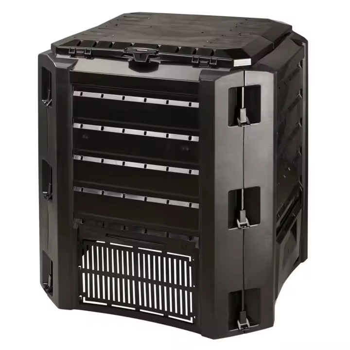 Compostador 320 L Prosperplast Compogreen de plástico en color Negro, 80 (alto) x 70 (ancho) x 70 (profundo) cms - 1