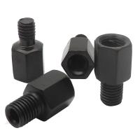 Adaptadores De Espejo Para Motocicleta 1 Pares Negro Conversión De Espejos Traseros Tornillos M10 10MM M8 8MM Hora Anti-hora Izquierda Derecha Material De Aleación - details 3