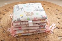 LALA - Ropa de Cama para Cuna de Bebe, ropa de Cama para Nuevo nasido, Valla anticolisión para Bebé, Algodón Puro, Zorro Rosa, 30x30x6, Pieza Enter Lavada. - details 4