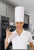 Gorro alto de Chef con tu nombre. Elige la opción que más te guste, gorro y delantal a juego. Ropa de cocina con tu toque personal. - details 5