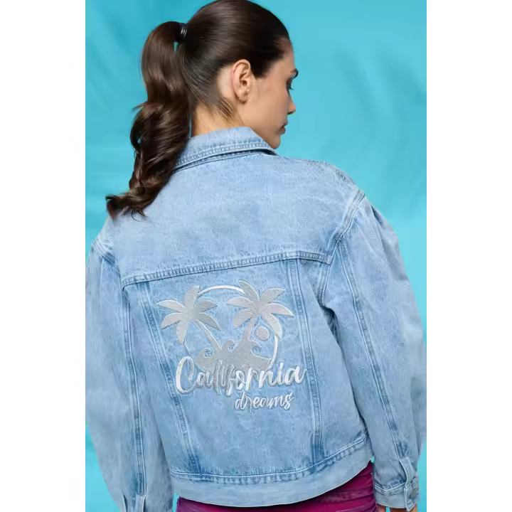 Cazadora vaquera bordada -Minueto- California denim jacket - 1