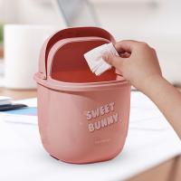 Mini Papelera Con Tapa De Inclinación Lindo Cesta De Basura Para Escritorio Baño Cocina Papelera De Plástico Pequeña Para El Hogar Y La Oficina - details 3