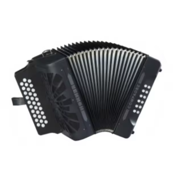 ACORDEON DIATONICO-Hohner (A/4822) (Compadre GCF) (Negro) (Con Funda de Calidad) - 1