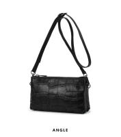 Bolso De Hombro Para Mujer De Cuero Genuino Estampado De Crocodilo Versátil Y Atmosferico Bolso De Móvil Cruzado - details 7