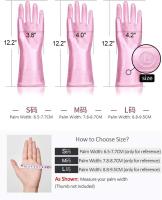 Paquete de 3 guantes de limpieza reutilizables sin látex, guantes para lavar platos, guantes impermeables para el hogar para lavandería, jardinería (medianos) - details 0