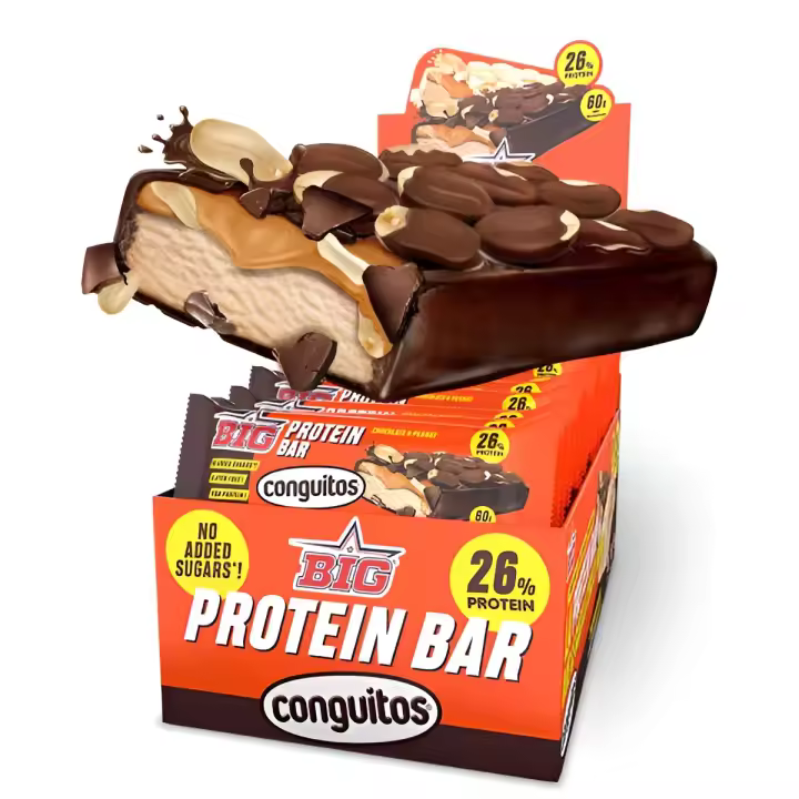 Big PROTEIN BAR CONGUITOS sabor dark original 60gx15 26% de proteina - 1