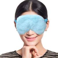 PC máscara de ojo de felpa suave máscara de ojo de felpa mullida máscara de sueño ajustable para niños adultos mujeres - details 3