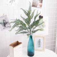 Plantas Artificiales 60cm Pernasa Fern Green Hojas Verdes Decoración De Habitaciones Falso Grama Plástica Para Casas Bodas Y Fiestas Navideñas - details 3