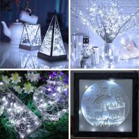 10 PCS Luces De Hilo De Hadas 2M 20LED En Plata Y Cobre Con Pilas Encendidas Para Decoraciones DIY De Boda Fiesta Navidad - details 12