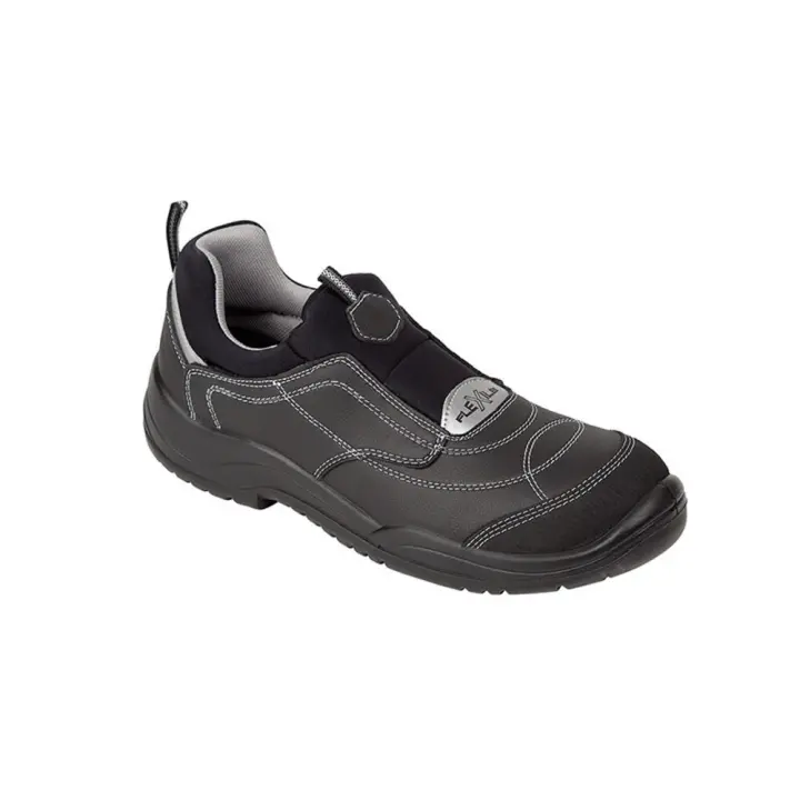 Zapato seguridad DIAN FLEXILE NEGRO TALLA 42  Zapato de trabajo con puntera de seguridad y plantilla antiperforación no metálicas, con cierre por tejido estático, lavable en frío y caliente hasta 40º, pala de microfibra afelpada, forrada interiormente. - 1