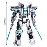Robo Warrior Blanco Guardián Robot Building Blocks 561pcs Juguetes Educativos De Construcción Para Niños Sin Caja Sluban - details 5