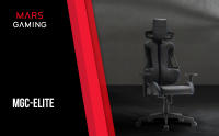 Mars Gaming MGC-ELITE, Silla Gaming Ergonómica, Respaldo Flexible Adaptativo, Reposabrazos Ajustables 2D, Asiento Reclinable, Acabado Cuero PU, Silla de Oficina con Ruedas XL, Pistón Gas Clase 4, Silla de Escritorio Azul, Gris, Negra o Roja - details 0