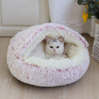 Nueva Cama De Gato Y Perro Caliente Redonda De Peluche Larga Casa De Gato Para Gatitos Almohadilla De Manta Para Mascotas Pequeñas Chihuahua - details 12
