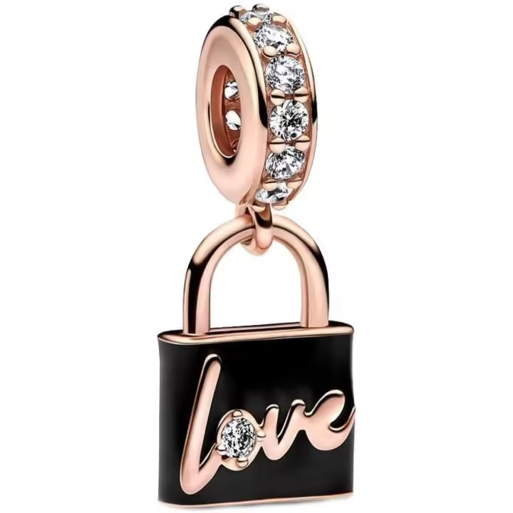 material metálico con Circonita Cúbica Compatible con Europeo Pulsera Collar,Charms de Para Niña Mujer - 1