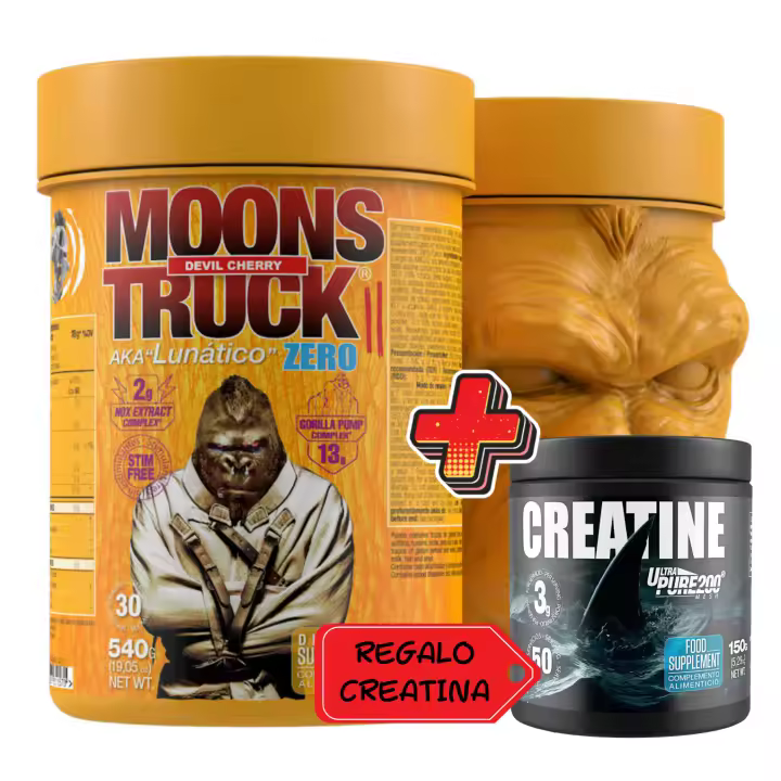 MOONSTRUCK®II ZERO. PRE-WORKOUT - 540gr --Zoomadlabs pre-entreno el GORILA esta de VUELTA + REGALO de bote de creatina ULTRAPURE 200 mesh de 150g- - 1