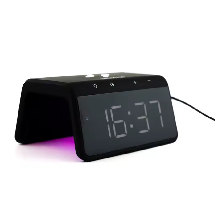 Reloj despertador y cargador inalámbrico Qi swiss+go ENEA - 1