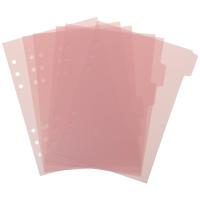 Divisores De Encuadernador A5 6 Piezas Tablas De Índice Plásticas Rosa Vertical Para Oficina Y Hogar - details 0