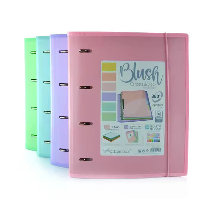 Office Box Carpeta & Block A4 Blush Pastel - 1