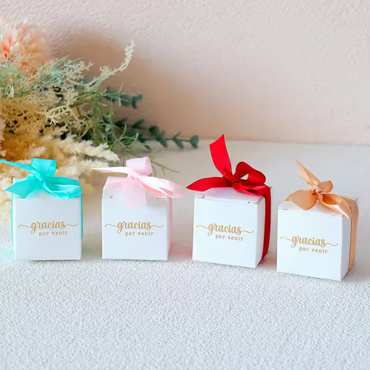Lote de 10 a 60 unidades de cajas de regalo, cajas pequeñas para regalo, regalos para invitados de boda, detalles bautizo para invitados, decoración boda, regalos originales, bodas ideas, Regalantes.com - 1