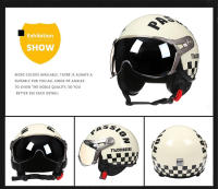 Casco De Motocicleta Vintage TT&COCASCOS Con Visera 3/4 Abierto Retro Para Scooter Y Moto Abs Material Hombre Peso 1kg - details 10