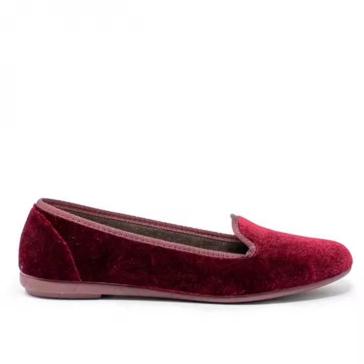 VULLADI 5403-032 Zapatillas de lona mujer 30380 XL COPETE TERCIOPELO BURDEOS - 1