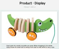 Juguete De Madera Para Bebés Y Niños Pequeños Divertido Croc O Perro Pulle along Tractor Aprendizaje Del Caminar Regalo Para Niños - details 8