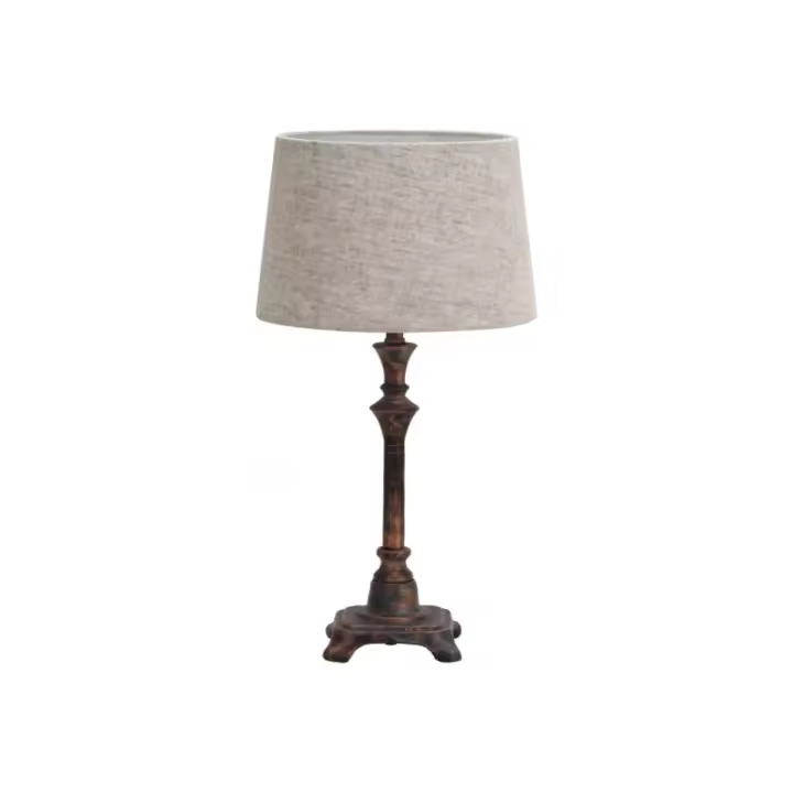 Fabrilamp - Sobremesa Molly 1xe27 Marron Rustico 39x20x20 Cm - 1
