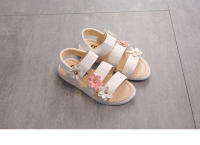 Sandalias De Verano Para Niñas Gladiador Con Flores Suaves Y Transpirables Zapatos De Playa Para Niños Cierre De Correa Antideslizantes Talla Verdadera - details 16