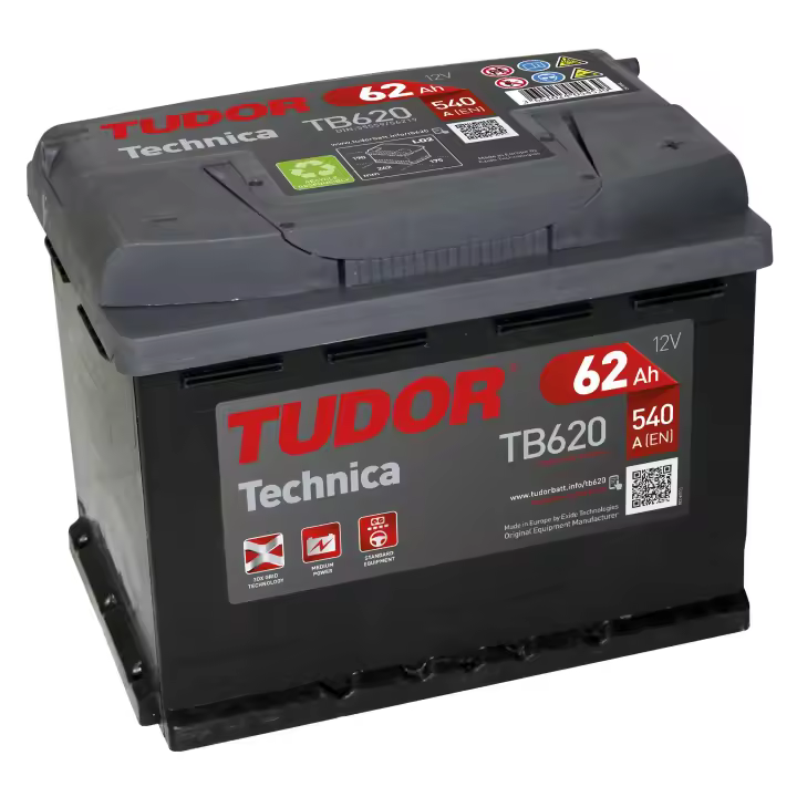 Batería Tudor TB620 62.0 H5 para Vehículos - Alta Capacidad - 1